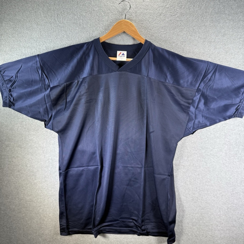 Vintage Majestic Men's‎ Blue Athletic Mesh Practice Football Jersey Size XL USA - Picture 8 of 11